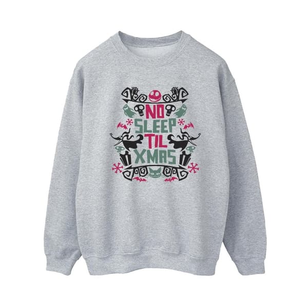 Disney Womens/Ladies The Nightmare Before Christmas No Sleep Til Xmas Sweatshirt