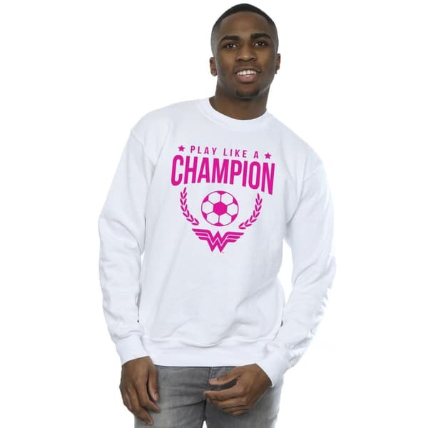 DC Comics Mens Wonder Woman Play Like A Champion Sweatshirt