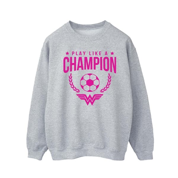 DC Comics Mens Wonder Woman Play Like A Champion Sweatshirt