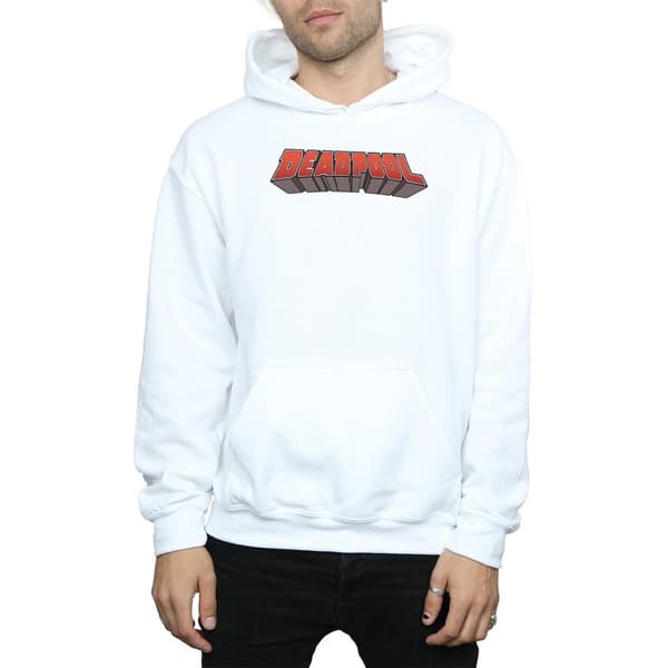 Marvel Mens Deadpool Text Logo Hoodie