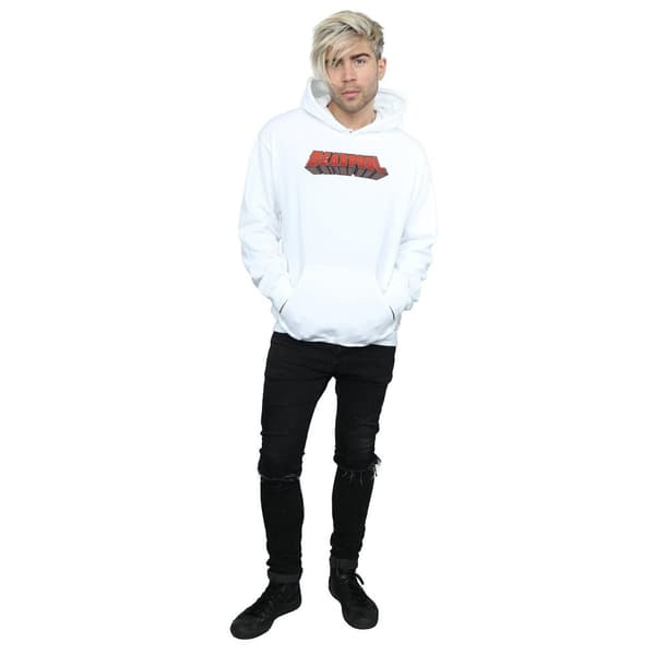 Marvel Mens Deadpool Text Logo Hoodie