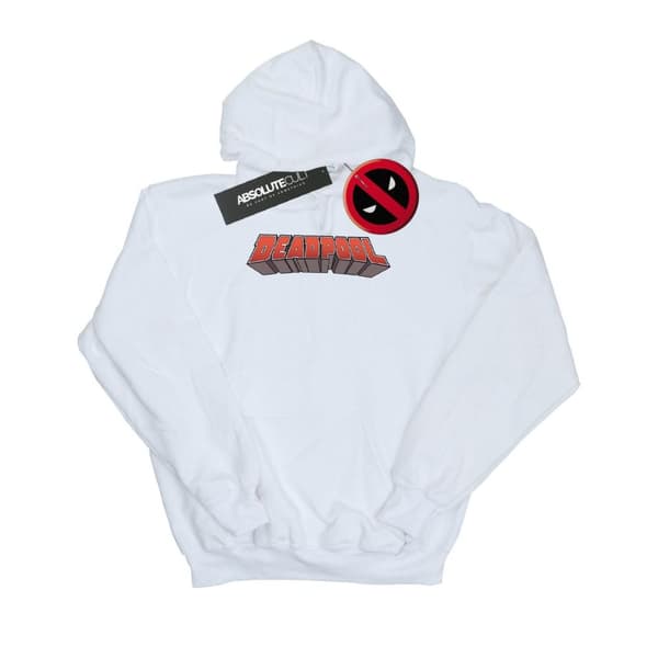 Marvel Mens Deadpool Text Logo Hoodie