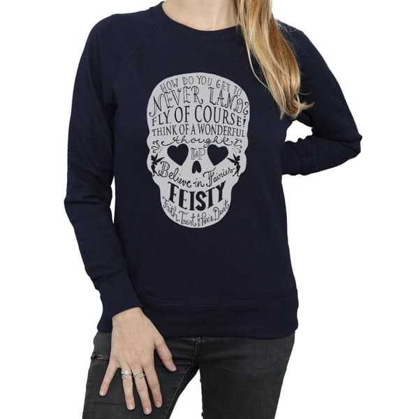 Disney Dam/kvinnor Tinker Bell Skull Sweatshirt