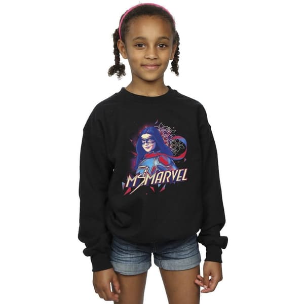 Marvel Girls Ms Marvel Face Fade Sweatshirt