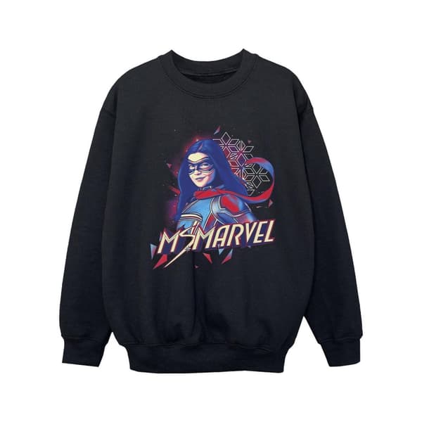 Marvel Girls Ms Marvel Face Fade Sweatshirt