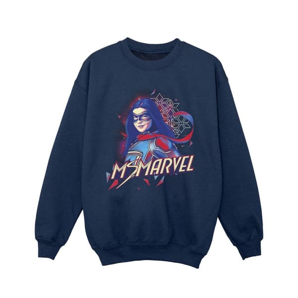 Marvel Girls Ms Marvel Face Fade Sweatshirt
