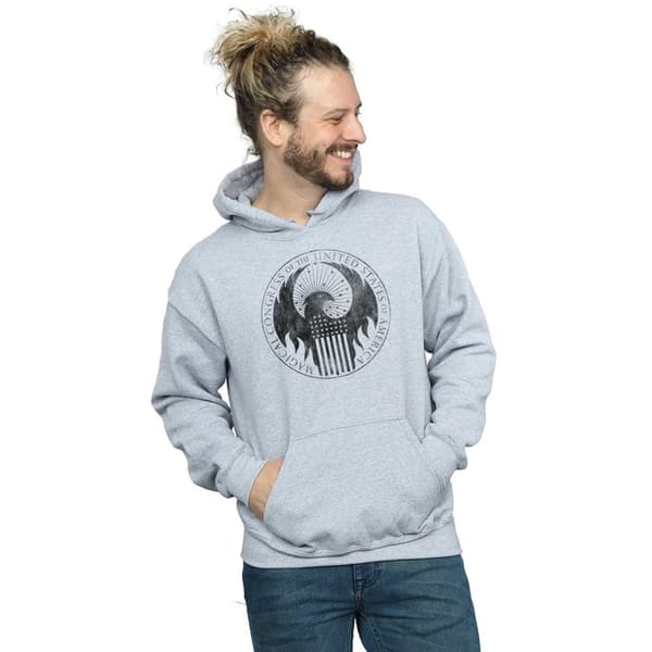 Fantastic Beasts Mens Distressed Magical Congress Hoodie