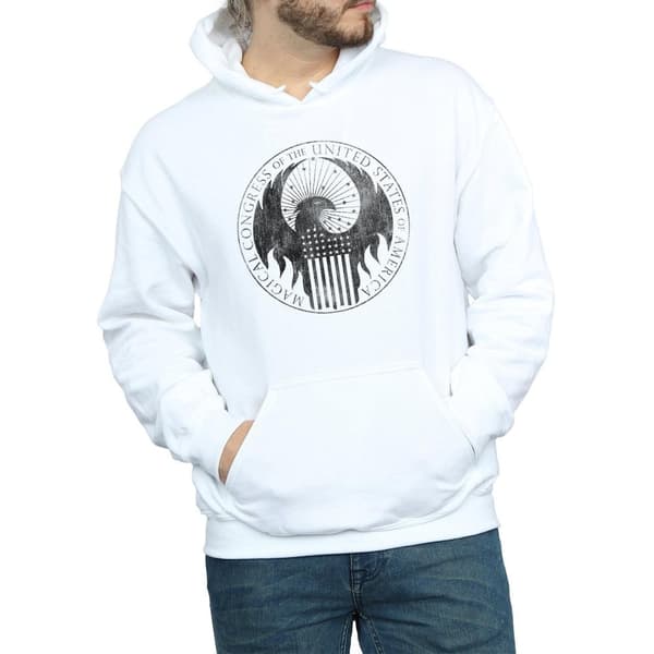 Fantastic Beasts Mens Distressed Magical Congress Hoodie