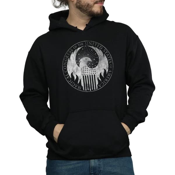 Fantastic Beasts Mens Distressed Magical Congress Hoodie