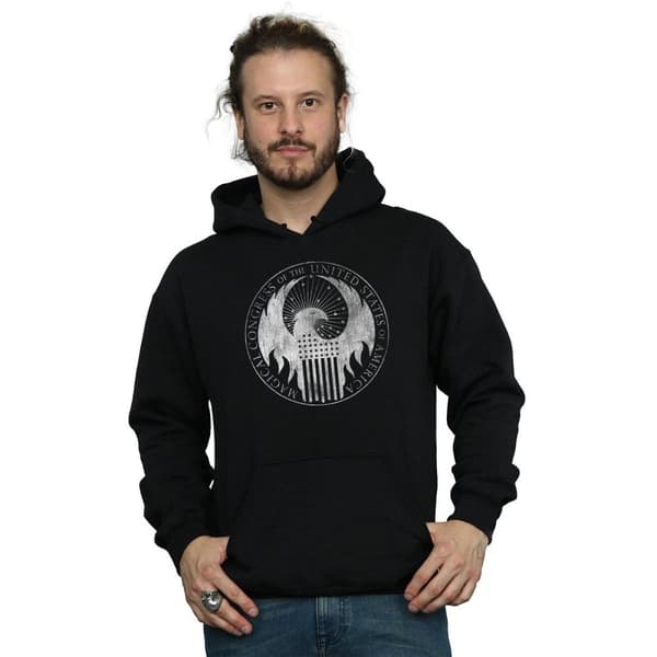 Fantastic Beasts Mens Distressed Magical Congress Hoodie