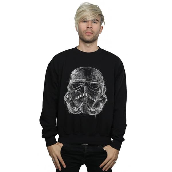 Star Wars Hjälmtröja med Stormtrooper-ribbor för herrar