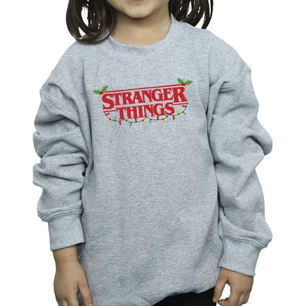 Netflix Girls Stranger Things Christmas Lights Sweatshirt
