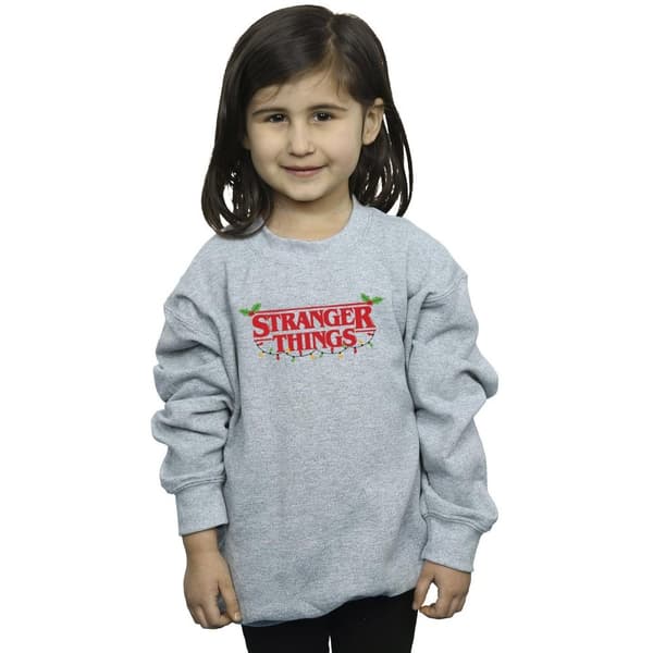 Netflix Girls Stranger Things Christmas Lights Sweatshirt