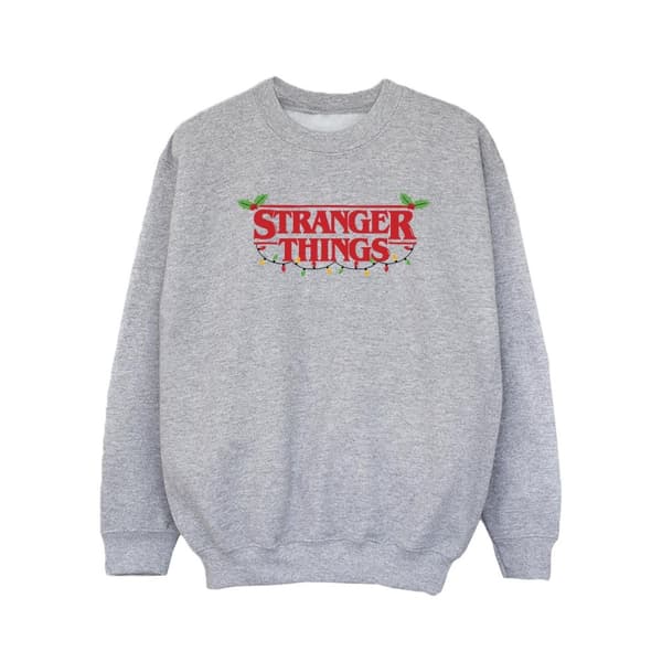 Netflix Girls Stranger Things Christmas Lights Sweatshirt