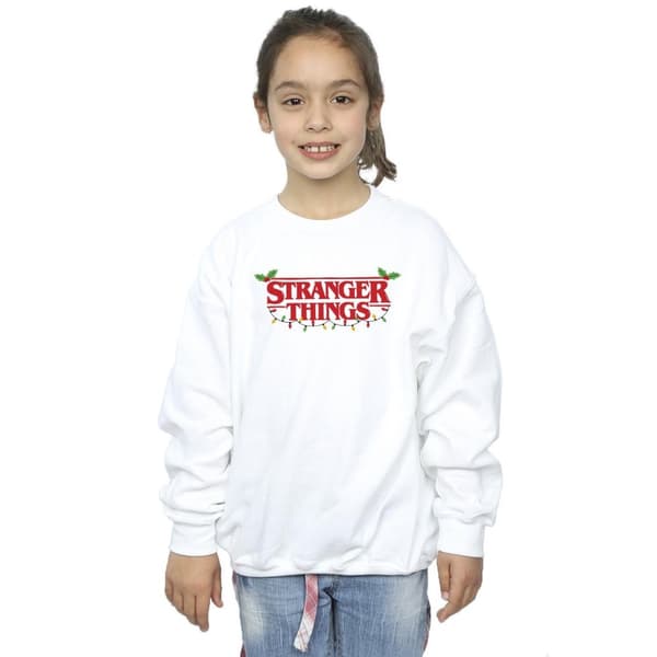 Netflix Girls Stranger Things Christmas Lights Sweatshirt