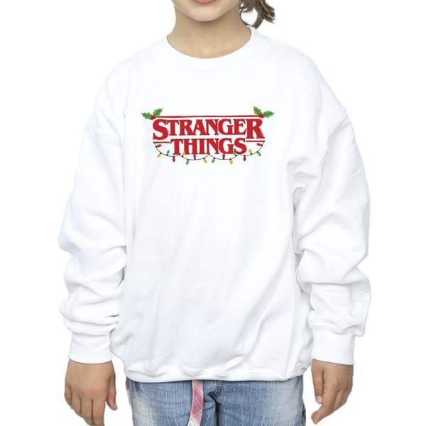 Netflix Girls Stranger Things Christmas Lights Sweatshirt