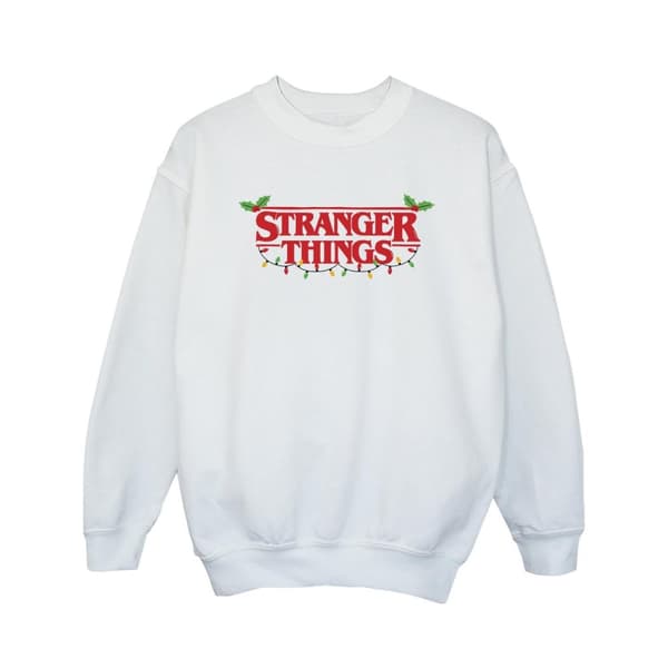 Netflix Girls Stranger Things Christmas Lights Sweatshirt
