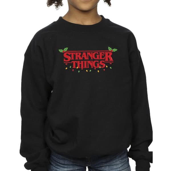 Netflix Girls Stranger Things Christmas Lights Sweatshirt