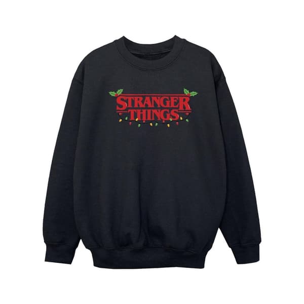 Netflix Girls Stranger Things Christmas Lights Sweatshirt