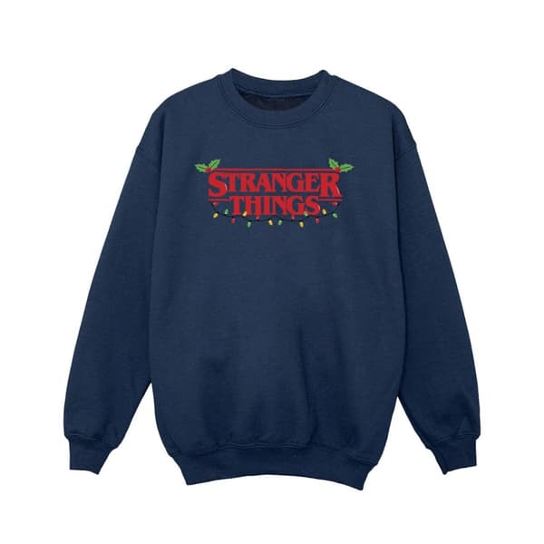 Netflix Girls Stranger Things Christmas Lights Sweatshirt