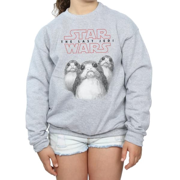 Star Wars Sweatshirt med Porgs från De sista jediriddarna för flickor