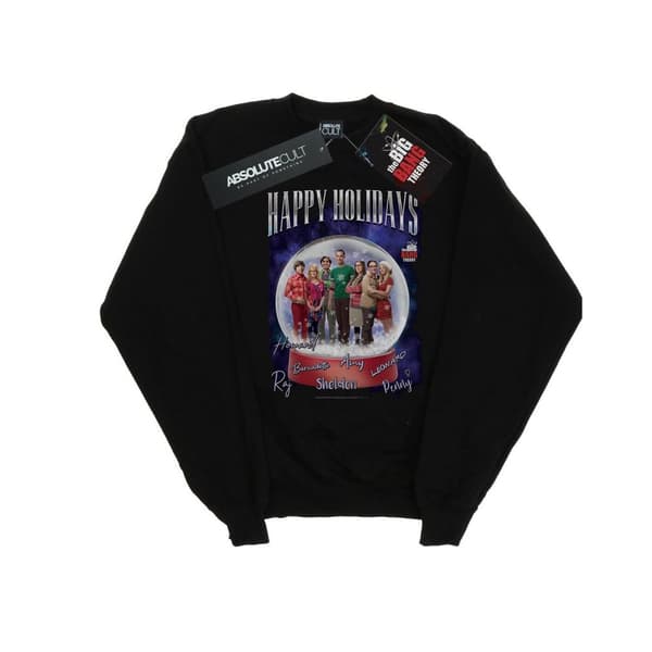 The Big Bang Theory Sweatshirt för flickor Happy Holidays Black 12-13 Years