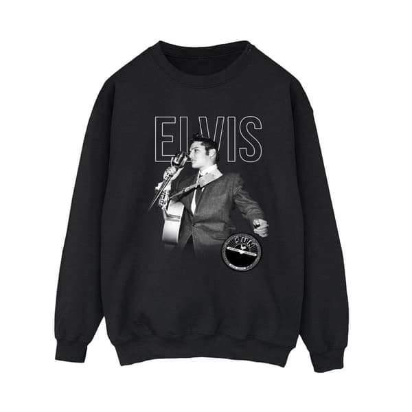 Elvis Dam/Tjej Logo Portrait Sweatshirt Black XL