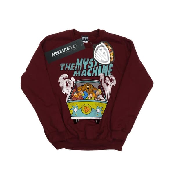 Scooby Doo Sweatshirt - Mystery Machine för herrar Burgundy M