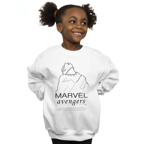 Marvel Black Panther - Sweatshirt med enkel linje för flickor