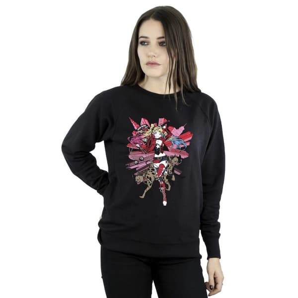DC Comics Womens/Ladies Harley Quinn Hyenas Sweatshirt