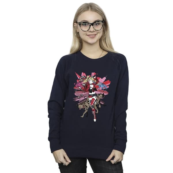DC Comics Womens/Ladies Harley Quinn Hyenas Sweatshirt