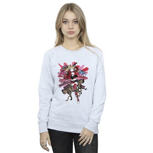 DC Comics Womens/Ladies Harley Quinn Hyenas Sweatshirt