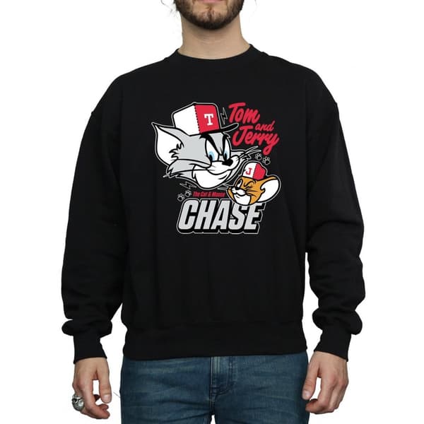 Tom And Jerry Mens Cat & Mouse Chase Sweatshirt