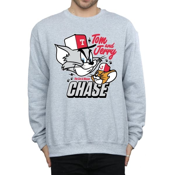 Tom And Jerry Mens Cat & Mouse Chase Sweatshirt