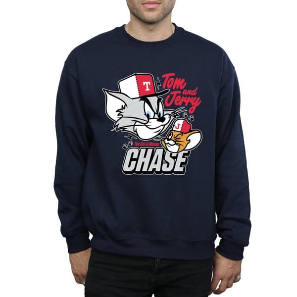 Tom And Jerry Mens Cat & Mouse Chase Sweatshirt