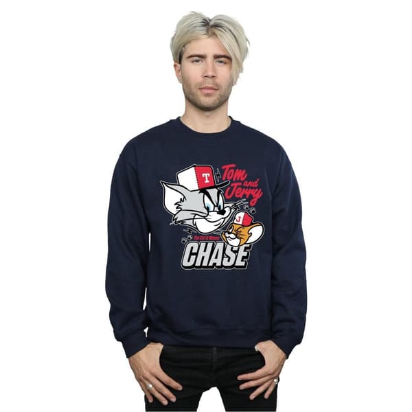 Tom And Jerry Mens Cat & Mouse Chase Sweatshirt