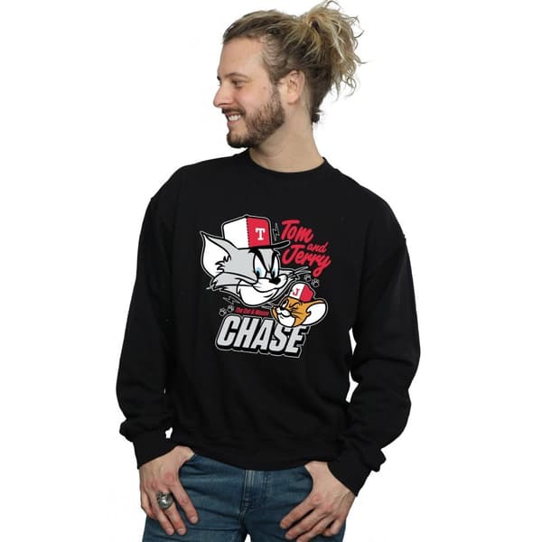 Tom And Jerry Mens Cat & Mouse Chase Sweatshirt