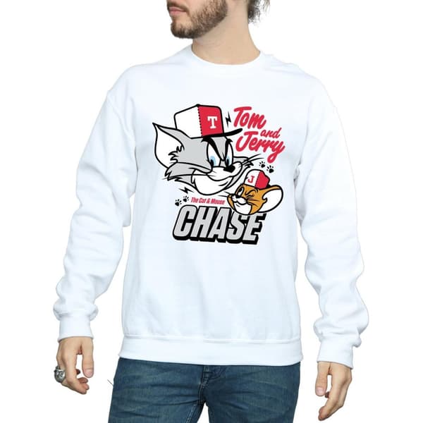 Tom And Jerry Mens Cat & Mouse Chase Sweatshirt