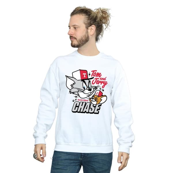 Tom And Jerry Mens Cat & Mouse Chase Sweatshirt