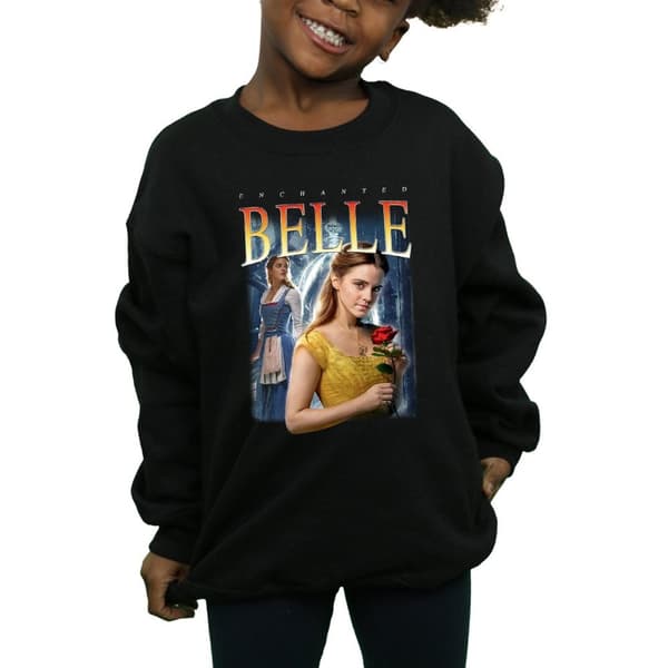 Disney Girls Beauty And The Beast Belle Montage Sweatshirt