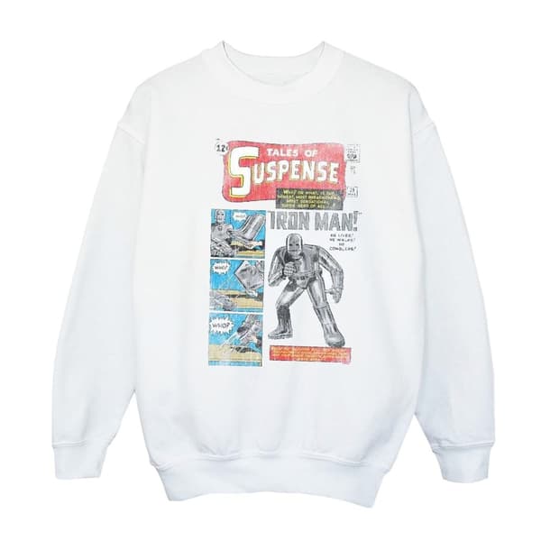 Marvel Mens Iron Man Distressed Tales Of Suspense Sweatshirt