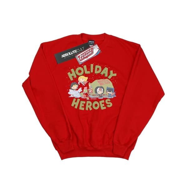 DC Comics Sweatshirt med julklappar från Justice League för herrar