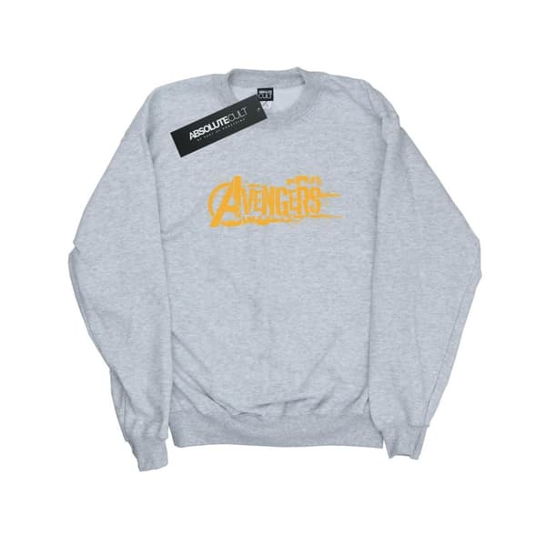 Marvel Mens Avengers Infinity War Orange Logo Sweatshirt