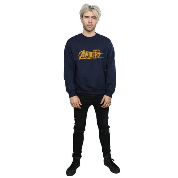 Marvel Mens Avengers Infinity War Orange Logo Sweatshirt
