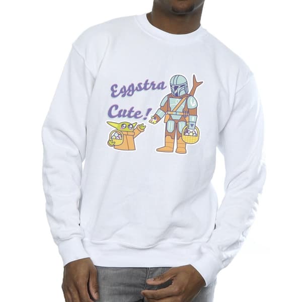 Star Wars Mens The Mandalorian Eggstra Cute Grogu Sweatshirt