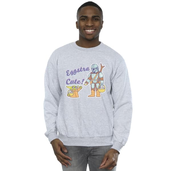 Star Wars Mens The Mandalorian Eggstra Cute Grogu Sweatshirt