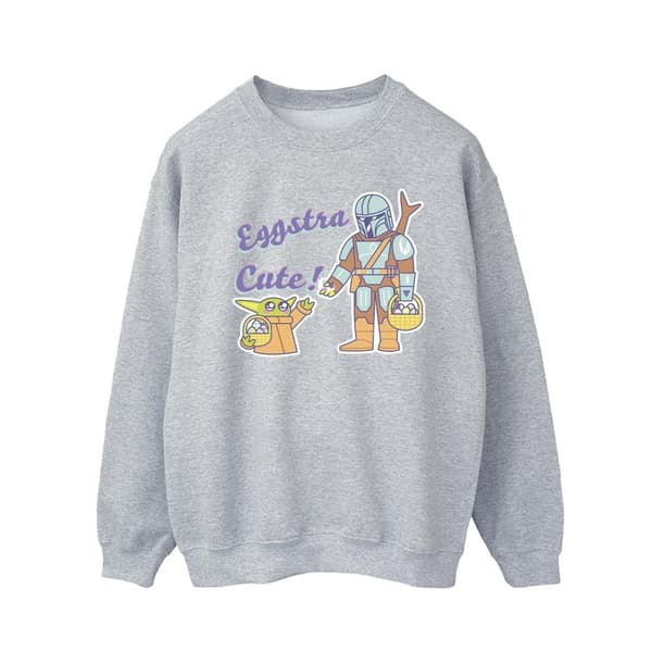 Star Wars Mens The Mandalorian Eggstra Cute Grogu Sweatshirt