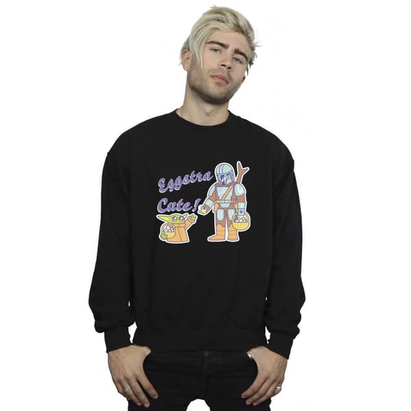 Star Wars Mens The Mandalorian Eggstra Cute Grogu Sweatshirt