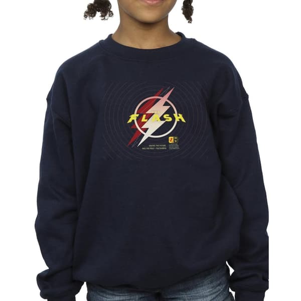 DC Comics Sweatshirt med The Flash Lightning-logotyp för flickor