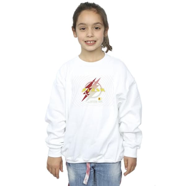 DC Comics Sweatshirt med The Flash Lightning-logotyp för flickor